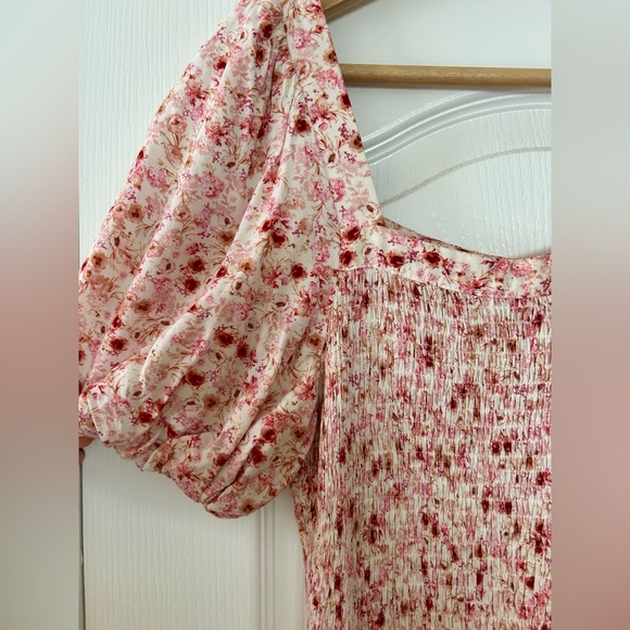 Anthropologie Another Love Smocked Floral Mini Dress - Picture 5 of 6